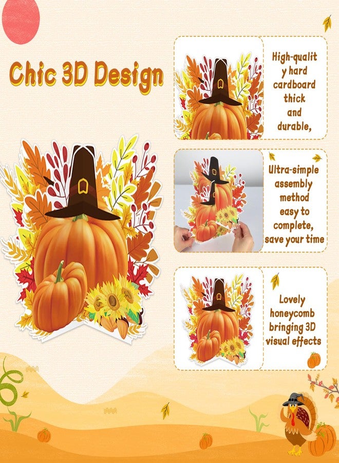 Bolake 11 Pack Thanksgiving Honeycomb Centerpiece Fall Party Decorations Supplies 3D Autumn Fall Thanksgiving Centerpieces for Tables Happy Friendsgiving Thanksgiving Party Decorations Supplies - Image 5